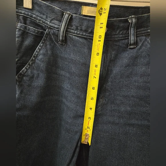 American Eagle AE77 Premium Stovepipe Carpenter Jeans Dark Wash High Waist – 4P - Picture 6 of 8